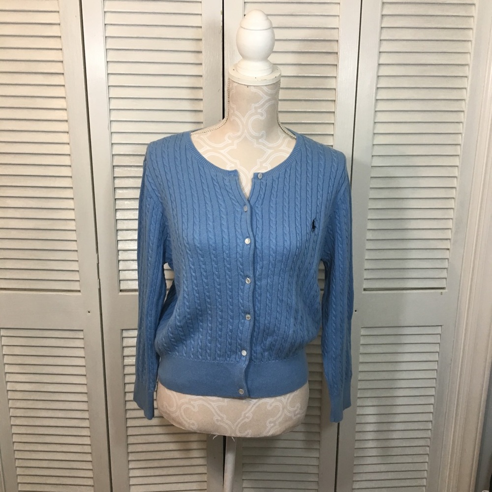 Ralph Lauren Baby Cable Cotton Cropped Cardigan